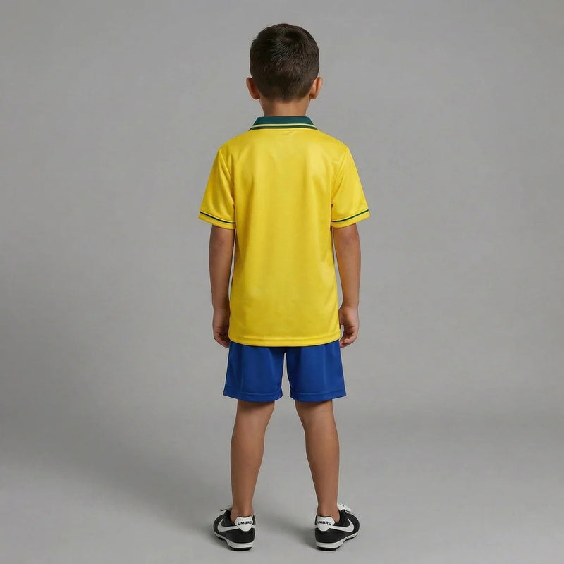 Kit Infantil Retrô Seleção Brasileira I 1994 - Varal do Torcedor 16 (3 á 4 anos) / Não Otimizado