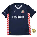 Camisa PSV II 2025 2026, uniforme reserva PSV Eindhoven, escudo bordado, modelo moderno com base escura, camisa alternativa clube holandês


