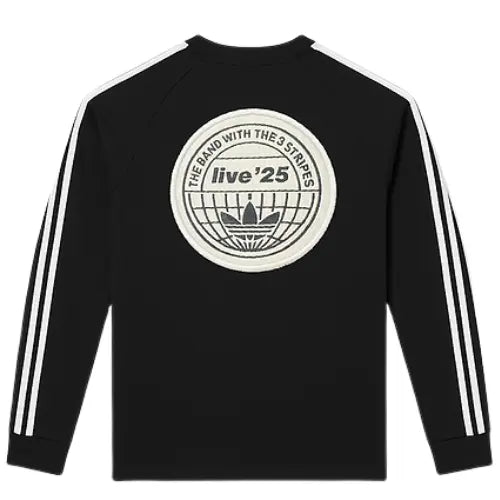 Camisa Oasis Tour 3-Stripes Black - Long Sleeve - Varal do Torcedor P Otimizado