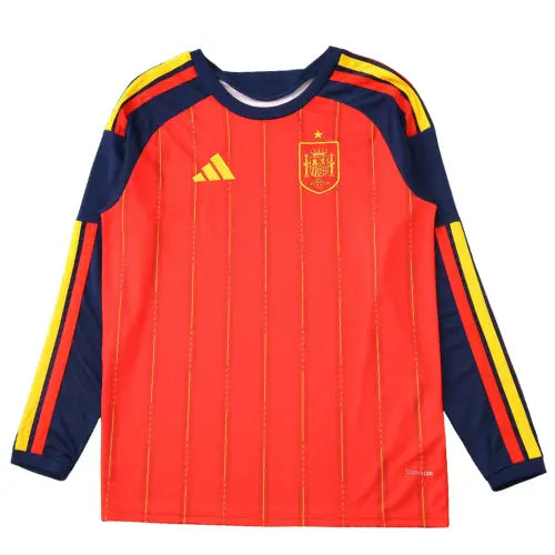 Camisa Espanha I 2026 - Manga Longa - Varal do Torcedor P / Não / Sem Patch Otimizado