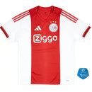 camisa ajax 2025, faixa vermelha ajax, escudo bordado ajax, camisa amsterdam, uniforme torcedor ajax, futebol holandês

