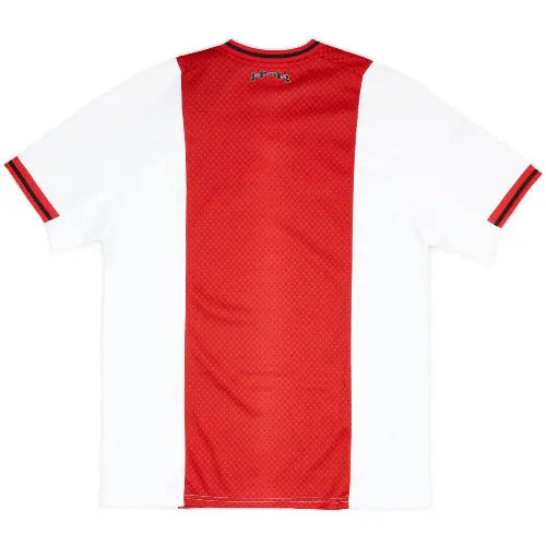 camisa ajax 2025, faixa vermelha ajax, escudo bordado ajax, camisa amsterdam, uniforme torcedor ajax, futebol holandês

