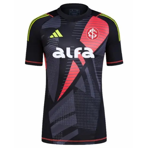 camisa goleiro internacional 2025, versão torcedor preta, uniforme 2025/26, design moderno, confortável e ideal para colecionadores

