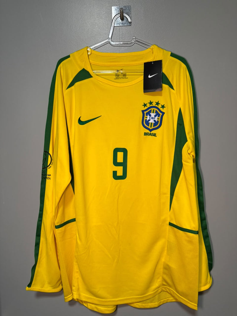 Camisa Retrô Seleção Brasileira I 2002 - Manga Longa - Oferta