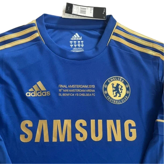 Camisa Retrô Chelsea I 2013/14 - Manga Longa - Varal do Torcedor P / Hazard 17 + Match Day Europa League Final Amsterdam / Europa League Otimizado