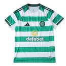 camisa celtic 2025, camisa verde e branca futebol, escudo bordado celtic, uniforme escocês 25/26, camisa torcedor celtic glasgow