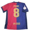 camisa barcelona copa do rei, barcelona 2025 final, patch copa do rei, escudo bordado barcelona, camisa azul grená barça, manto torcedor barcelona