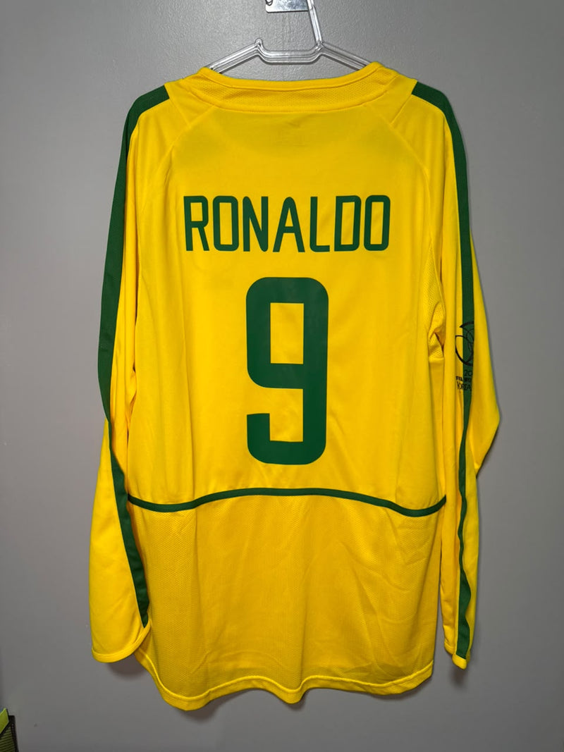 Camisa Retrô Seleção Brasileira I 2002 - Manga Longa - Oferta