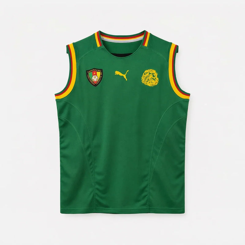 Camisa Retrô Camarões I 2002 - Varal do Torcedor P / Sim Otimizado