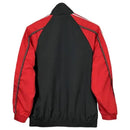 jaqueta manchester united retrô 1999, escudo bordado united, temporada triplete united, jaqueta clássica futebol inglês, jaqueta united vintage