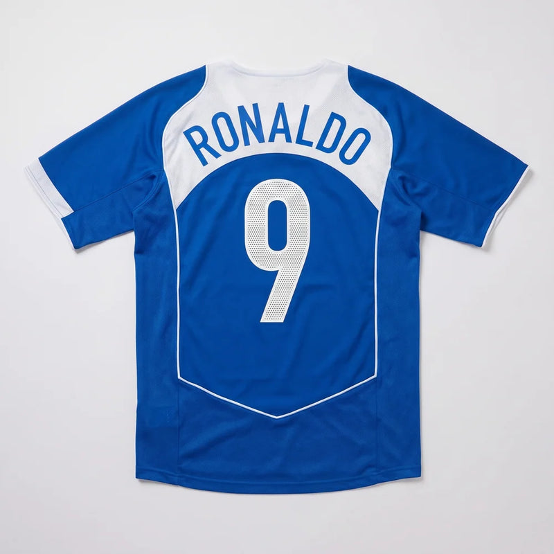 Camisa Retrô Seleção Brasileira II 2004-06 - Varal do Torcedor P / Ronaldo 9 / Sem Patch Otimizado
