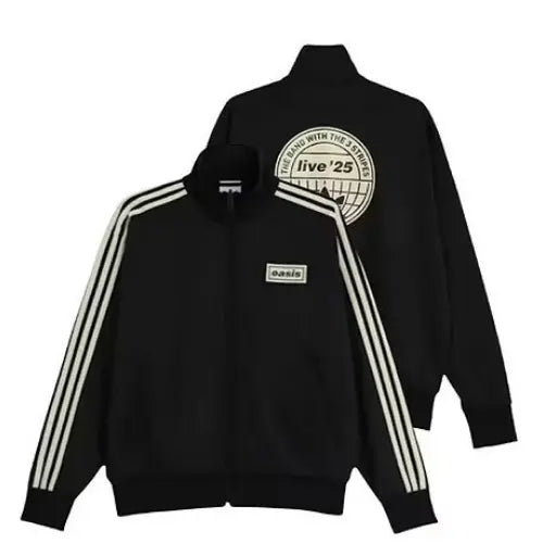 Jaqueta Oasis Tour 3-Stripes Black - Varal do Torcedor P Otimizado