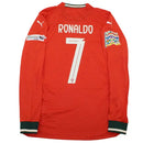 camisa portugal 2025, manga longa portugal, ronaldo 7 portugal, liga das nações 2025, camisa portugal ronaldo, uniforme portugal 2025/26, camisa torcedor portugal, camisa vermelha portugal

