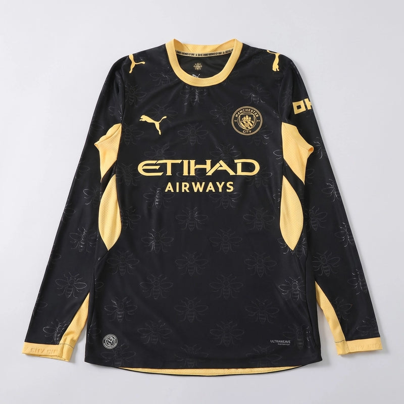 Camisa Manchester City Manga Longa II 26/27 - Versão Jogador - Varal do Torcedor P / Não / Sem Patch Otimizado