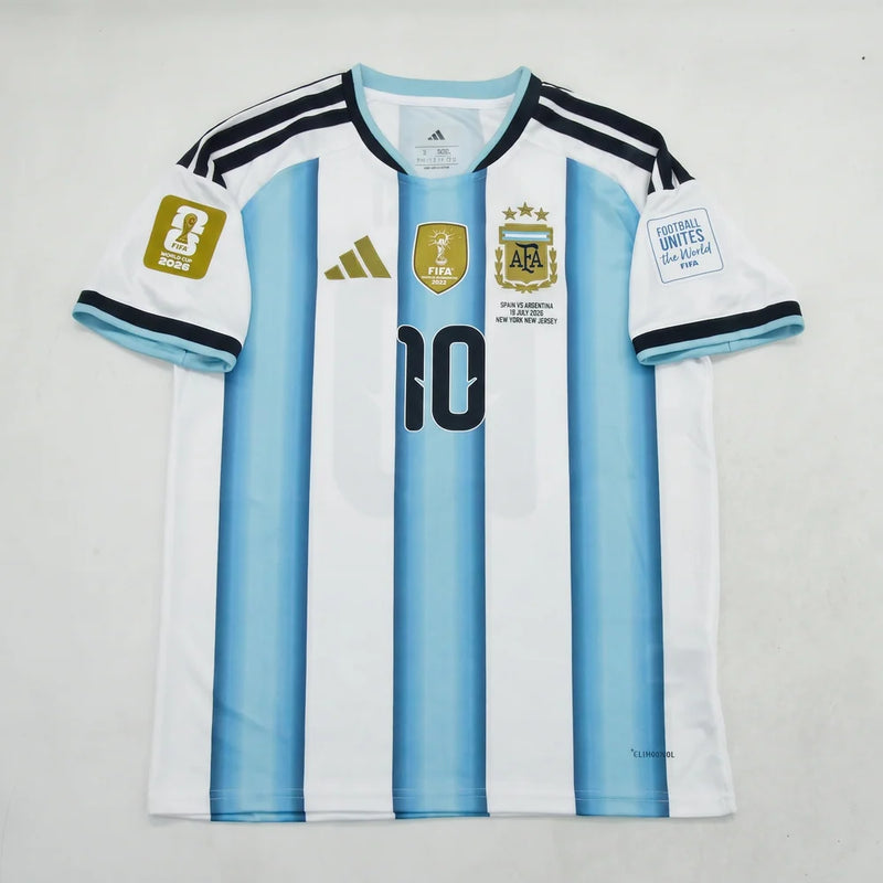 Camisa Argentina I 2026 - Match Day Espanha x Argentina - Varal do Torcedor P / Torcedor / Messi 10 Otimizado