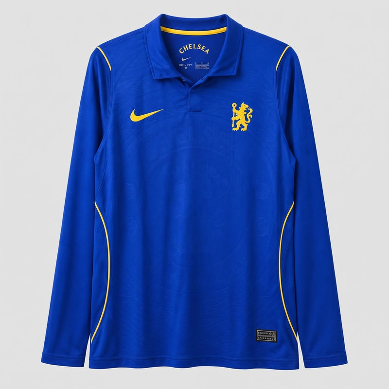 Camisa Chelsea I 26/27 - Manga Longa - Varal do Torcedor P / Não / Sem Patch Otimizado