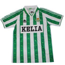 camisa retrô real bétis 1996, uniforme clássico anos 90, camisa histórica, futebol espanhol, verde e branco, manto nostálgico torcedor

