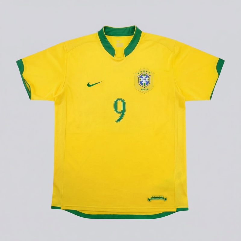 Camisa Seleção Brasileira I 2006 - Varal do Torcedor P / Ronaldo 9 / Sem Patch Otimizado