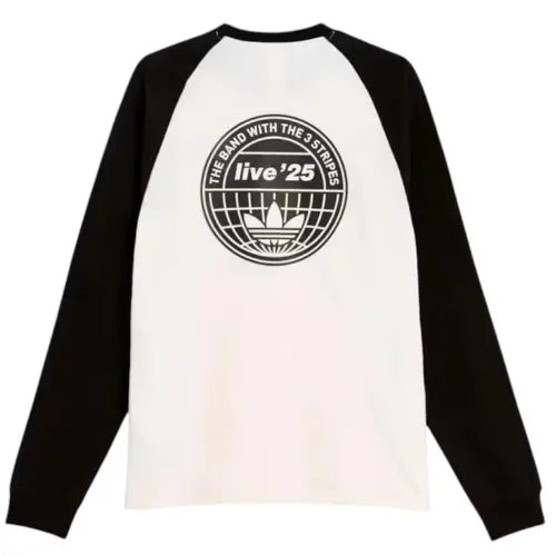 Camisa Oasis Tour 3-Stripes White - Long Sleeve - Varal do Torcedor P Otimizado