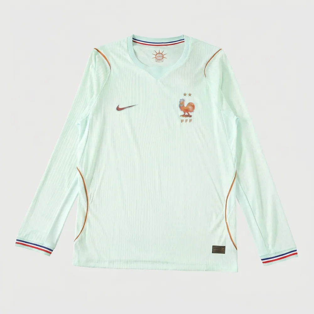 Camisa França II 2026 Versão Jogador Manga Longa Torcedor Masculina