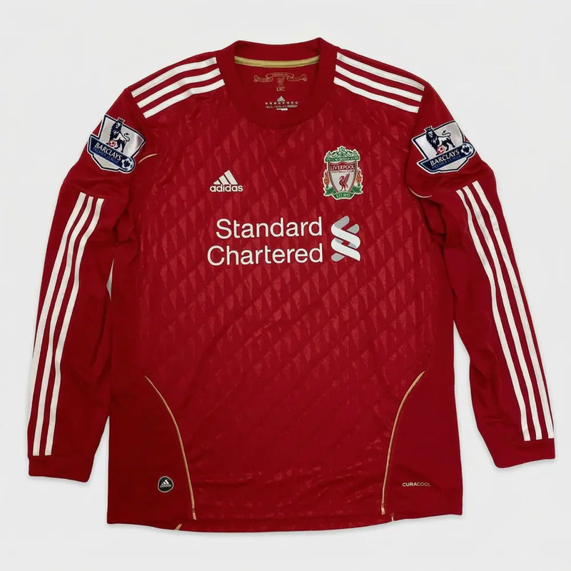 Camisa Retrô Liverpool I 2010/11 - Manga Longa - Varal do Torcedor P / Gerrard 8 / Premier League Otimizado