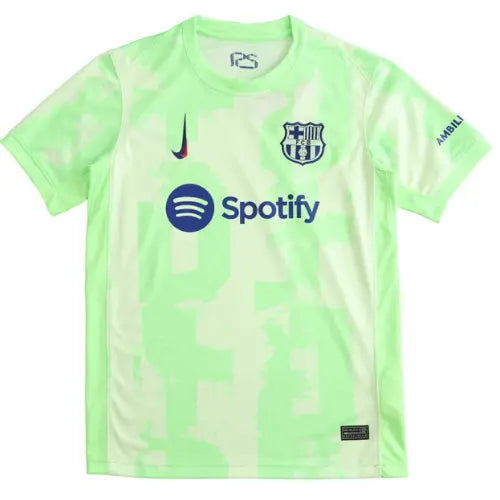 camisa barcelona III 2024, terceiro uniforme barça, camisa alternativa barcelona, escudo bordado barcelona, manto torcedor barcelona, futebol espanhol