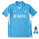 camisa napoli 2024, camisa torcedor napoli, azul celeste, escudo napoli, uniforme napoli, manto napolitano, futebol italiano