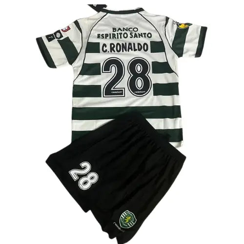 Kit Infantil Retrô Sporting I 2002/03 - C. Ronaldo 28