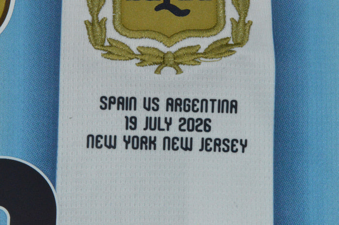 Camisa Argentina I 2026 - Match Day Espanha x Argentina - Varal do Torcedor P / Torcedor / Messi 10 Otimizado
