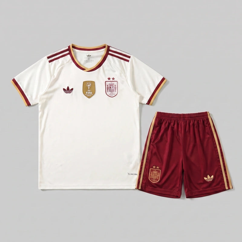 Kit Infantil Espanha II 26/27 - 2 Estrelas + Patch Campeão do Mundo - Varal do Torcedor 16 (3 á 4 anos) / Não Otimizado