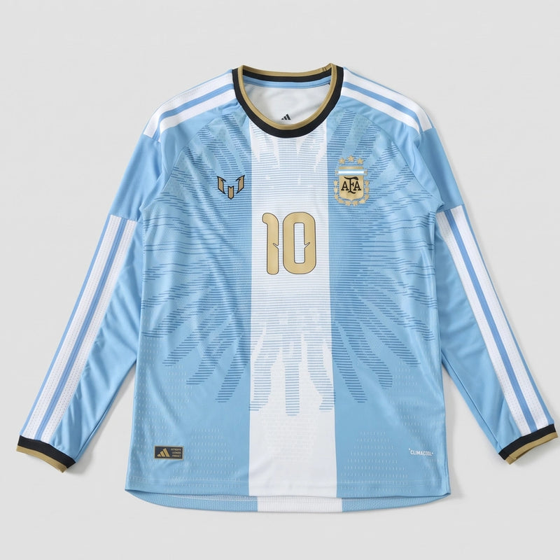 Camisa Especial Argentina Messi Manga Longa 2026/27 - Versão Jogador