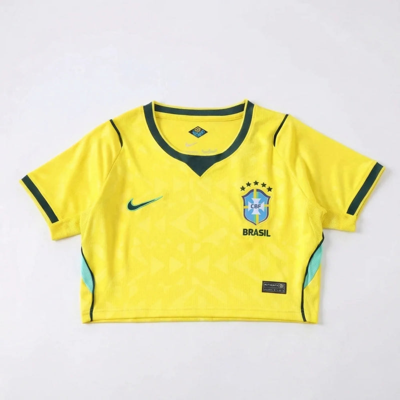 Cropped Seleção Brasileira I 2026 - Varal do Torcedor P / Não / Sem Patch Otimizado