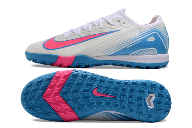 Chuteira Nike Mercurial Vapor 16 Elite Society - Branco/Rosa/Azul