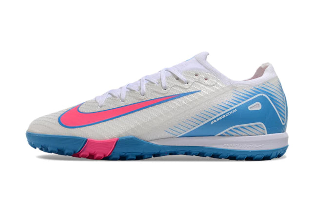 Chuteira Nike Mercurial Vapor 16 Elite Society - Branco/Rosa/Azul