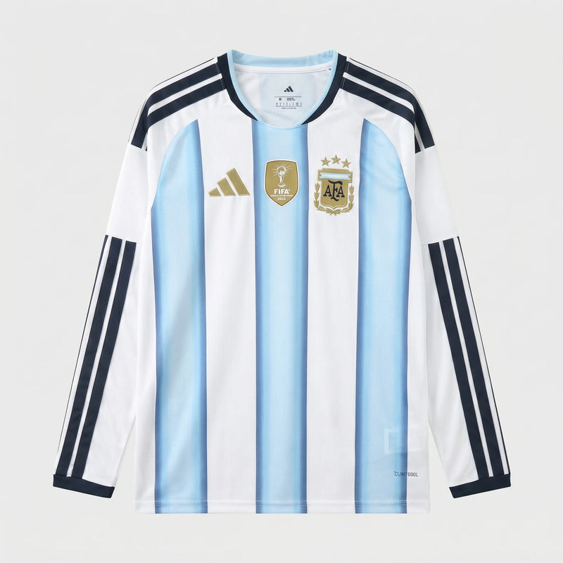 Camisa Argentina I 2026 - Manga Longa - Varal do Torcedor P / Não / Sem Patch Otimizado