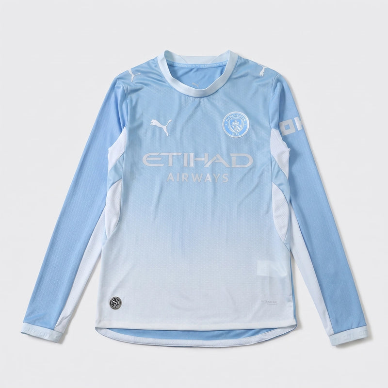 Camisa Manchester City Manga Longa I 2026/27 - Versão Jogador - Varal do Torcedor P / Não / Sem Patch Otimizado