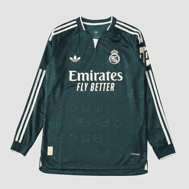 Camisa Real Madrid Manga Longa II 26/27 - Versão Jogador - Varal do Torcedor P / Não / Sem Patch Otimizado