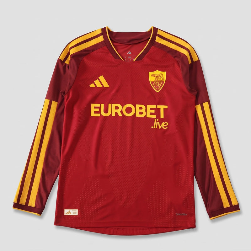 Camisa Roma Manga Longa I 2026/27 - Versão Jogador