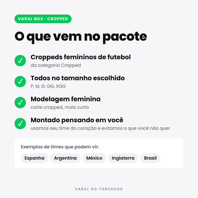 Varal Box Cropped - o que vem no pacote
