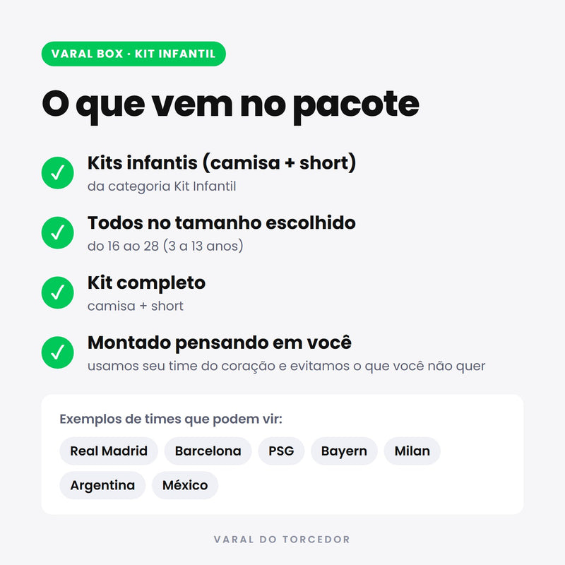 Varal Box Kit Infantil - o que vem no pacote