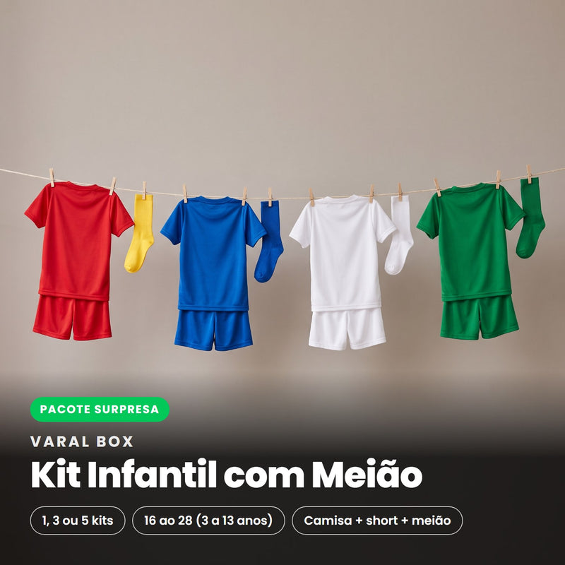 Varal Box Kit Infantil com Meião - pacote surpresa com 1, 3 ou 5 kits