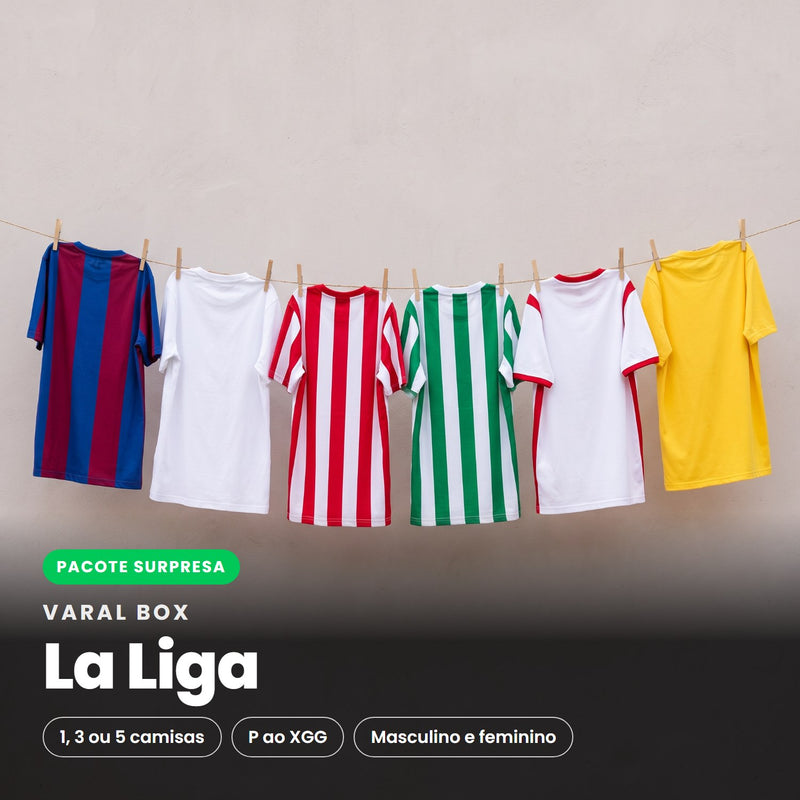Varal Box La Liga - pacote surpresa com 1, 3 ou 5 camisas