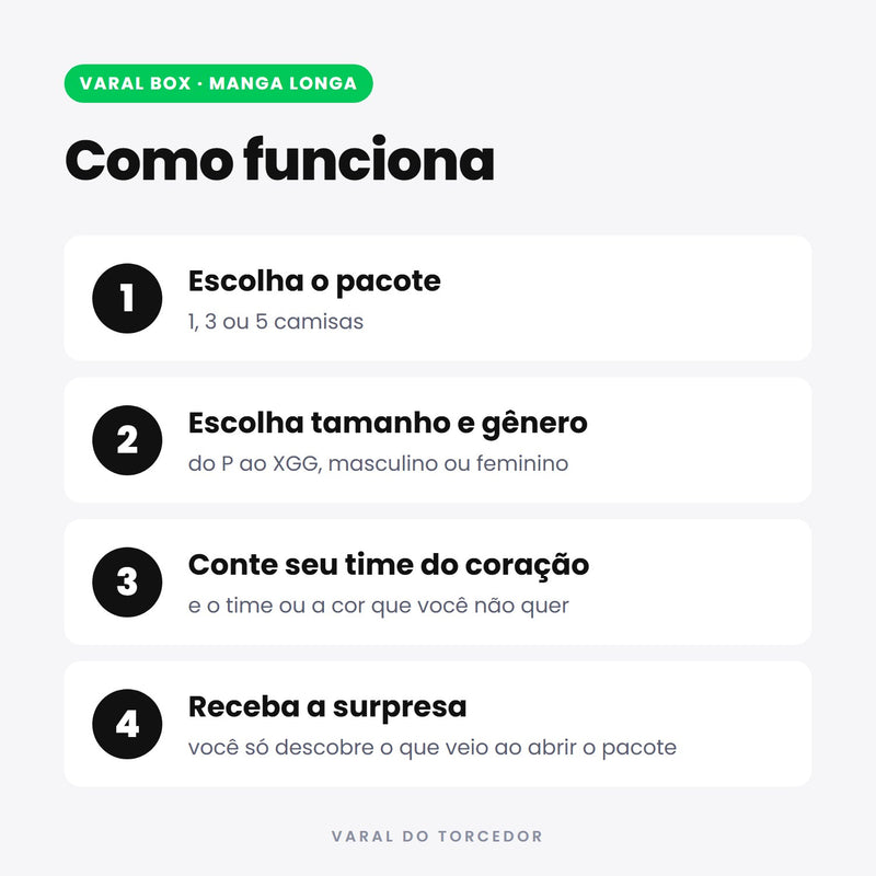 Varal Box Manga Longa - como funciona
