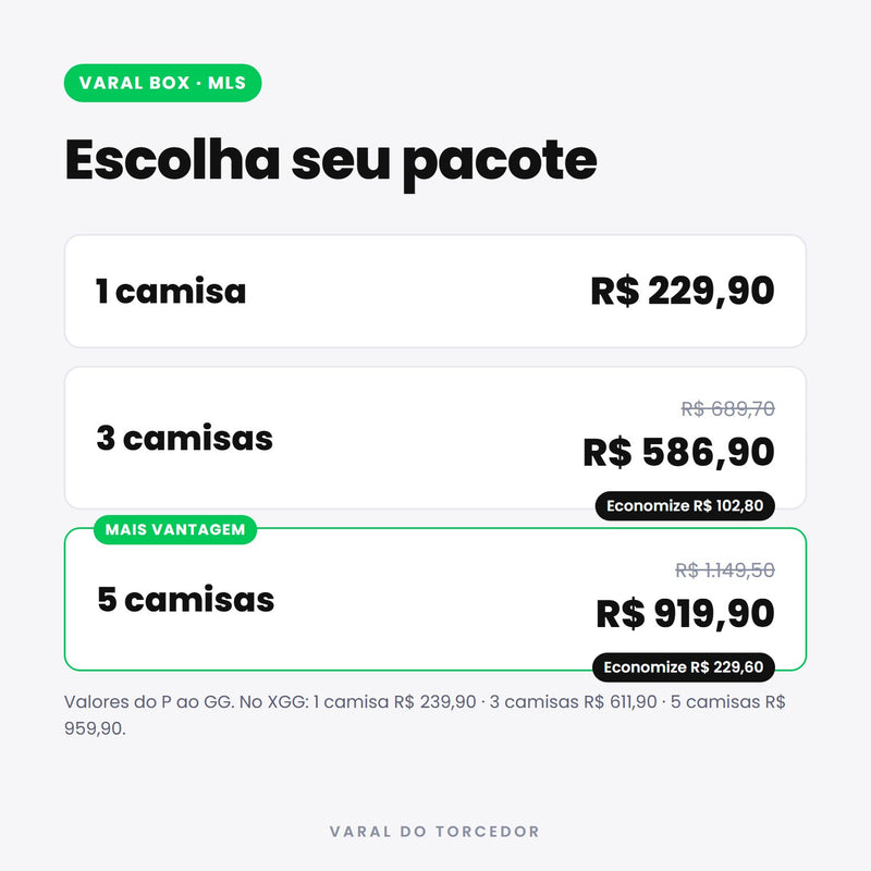 Varal Box MLS - pacotes e preços