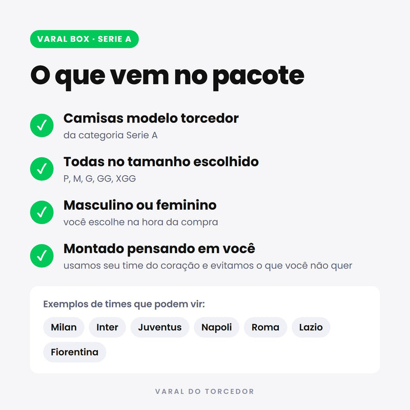 Varal Box Serie A - o que vem no pacote