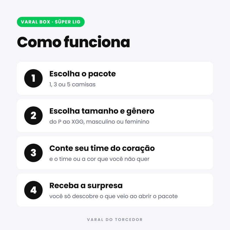 Varal Box Süper Lig - como funciona